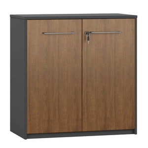 VOFFOV® Storage Cabinet Wood Counter Cabinet with 2 Lockable Doors