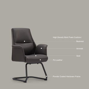 Low Back Leather Visitor Chair