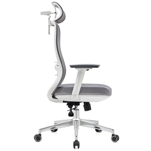 VOFFOV® Mesh Chair with 3D Adjustable Headrest & Armrest, Gray