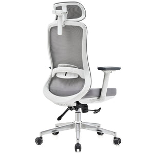 VOFFOV® Mesh Chair with 3D Adjustable Headrest & Armrest, Gray