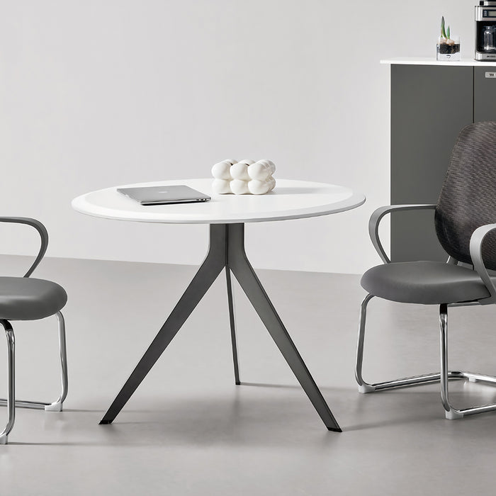 Round Wood Conference Table