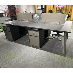 Four Person Office Staff Desks Workstation with Partition