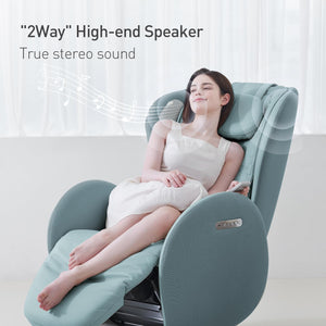 Nouhaus Luna Modern Heated Massage Chair Aqua Blue