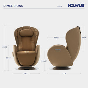 Nouhaus Luna Full Body Massaging Zero-Gravity Leisure Recliner Dark Caramel