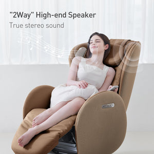 Nouhaus Luna Full Body Massaging Zero-Gravity Leisure Recliner Dark Caramel