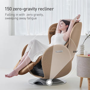 Nouhaus Luna Full Body Massaging Zero-Gravity Leisure Recliner Dark Caramel
