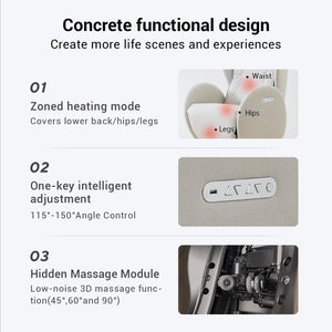 Nouhaus Luna Zero Gravity Massage Chair Elder White