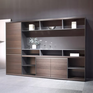 VOFFOV® Storage Cabinet with Shelves Doors - 78 inch Tall, Wood Utility Cabinets for Office Classroom Pantry