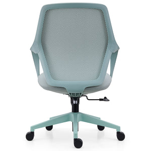 VOFFOV® Mesh Desk Chair with Angled Armrests, Breathable Backrest & Cushion Green