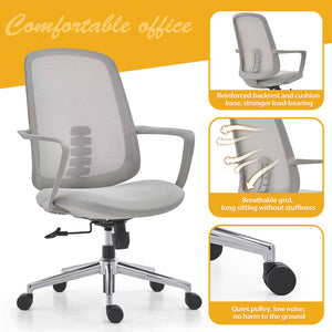 VOFFOV® Executive Desk Chair with Armrest & Lumbar Support