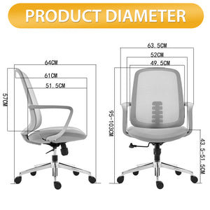 VOFFOV® Executive Desk Chair with Armrest & Lumbar Support