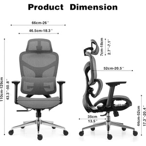 VOFFOV® Executive Office Chair with Dynamic Lumbar Support