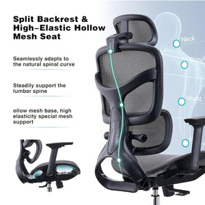 VOFFOV® Executive Office Chair with Dynamic Lumbar Support