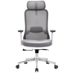 VOFFOV® Mesh Chair with 3D Adjustable Headrest & Armrest, Gray