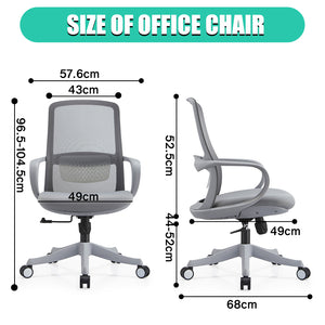 VOFFOV® Ergonomic Office Chair Home Office Desk Chairs with One-piece Armrest