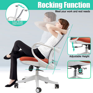 VOFFOV® Computer Chair with One-piece Armrest Breathable Mesh Executive Swivel Chair