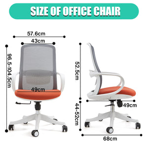 VOFFOV® Computer Chair with One-piece Armrest Breathable Mesh Executive Swivel Chair