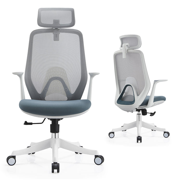 VOFFOV® Ergonomic Office Chair with Adjustable Headrest Lumbar Support