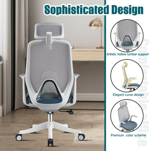 VOFFOV® Ergonomic Office Chair with Adjustable Headrest Lumbar Support