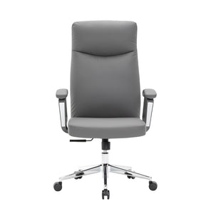 VOFFOV® High-Back Leather Executive Swivel Office Chair with Padded Arms