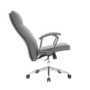 VOFFOV® High-Back Leather Executive Swivel Office Chair with Padded Arms