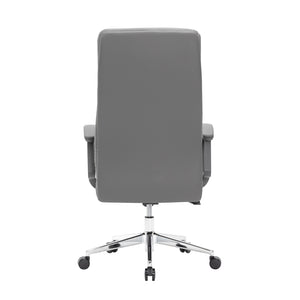 VOFFOV® High-Back Leather Executive Swivel Office Chair with Padded Arms