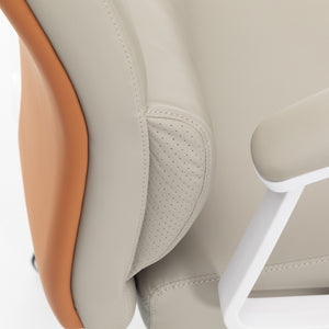 VOFFOV® Modern Executive High-Back Office Leather Chair with Arms and Lumbar Support
