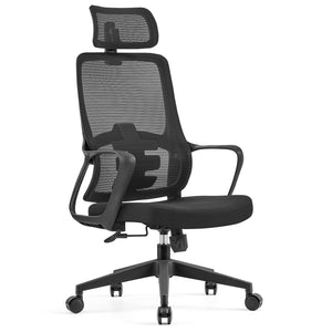 VOFFOV® Executive Office Chair with Headrest Lumbar Support Wheels