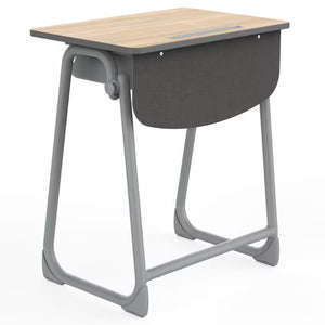 VOFFOV® Open Front Student Desk School Desk with Drawer and Hanging Hooks for Home, School and Training