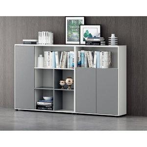 VOFFOV® Lateral Filing Cabinet with Open Shelves White