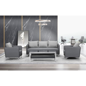 VOFFOV® Gray Sofa Set with 3-Seater Sofa and 1-Seater Sofa