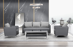 VOFFOV® Gray Sofa Set with 3-Seater Sofa and 1-Seater Sofa