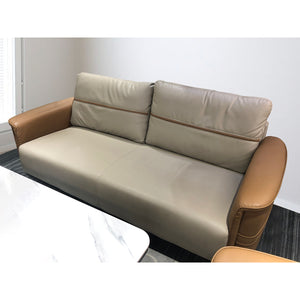 VOFFOV 79.5 inch PU Leather 3-Seater Sofa