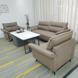 VOFFOV® 80.7 inch PU Leather Sofa Set Brown