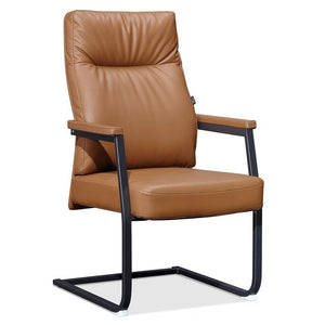 VOFFOV® PU Leather Guest Chair With Steel Metal Frame