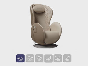 Nouhaus Luna Full Body Massaging Zero-Gravity Leisure Recliner Dark Caramel
