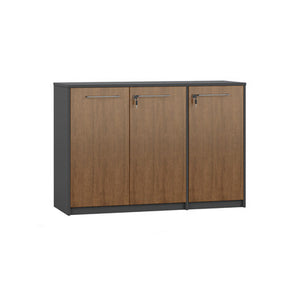 VOFFOV® Storage Cabinet Wood Counter Cabinet with 3 Lockable Doors
