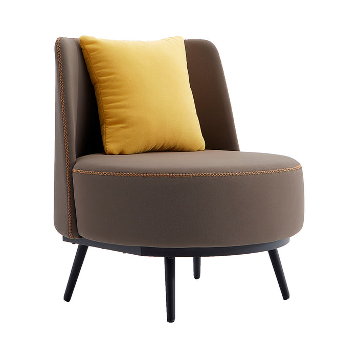 Accent Chair with Cushion,PU Leather