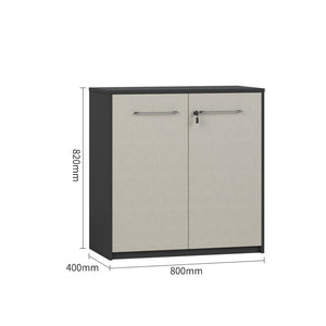 VOFFOV® Storage Cabinet Wood Counter Cabinet with 2 Lockable Doors for Home Office