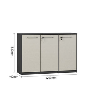 VOFFOV® Storage Cabinet Wood Counter Cabinet with 3 Lockable Doors