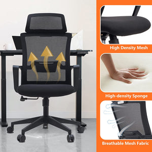 VOFFOV® High Back Ergonomic Chair with Headrest