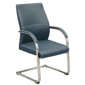 VOFFOV® Simple Modern Visitor Office Chair PU Guest Waiting Room Chair Gray