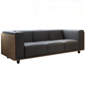 3 Seat Wide Square Arm Sofa MG-366-3S Black