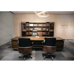 VOFFOV® Mid-Back Bentwood Office Computer Chair PU Leather Office Furniture For Home,Conference