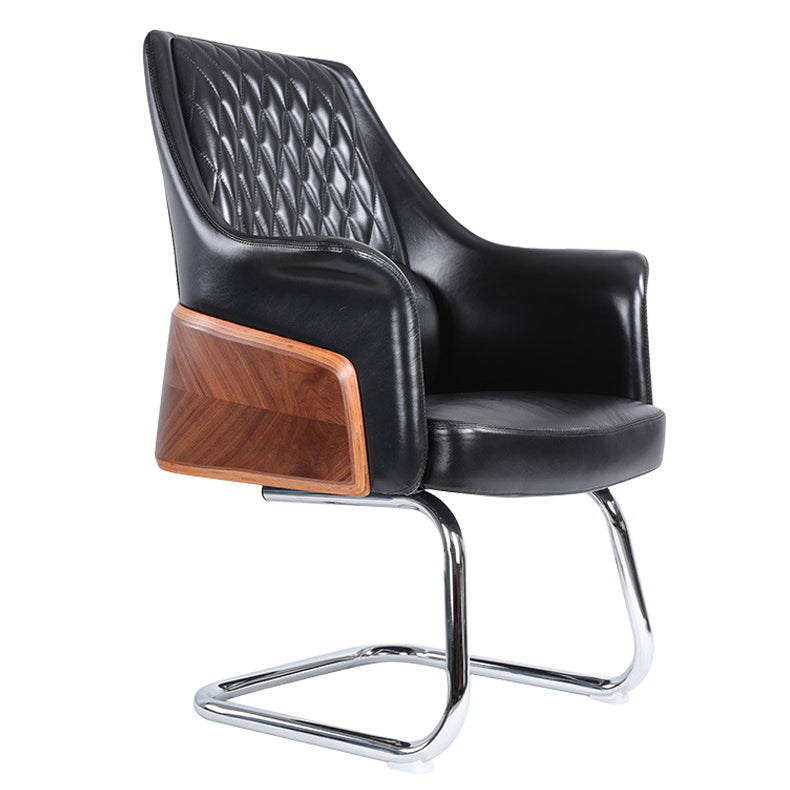 Mid Back Bentwood Office Computer Chair PU Leather Office