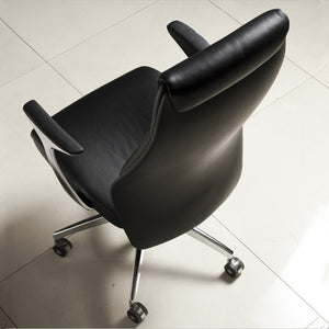 VOFFOV® Big & Tall PU Leather Executive Office Computer Desk Chair Black