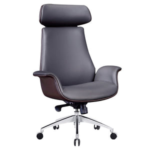VOFFOV® Leather Executive Office Chair with Headrest Swivel Chair Height Adjustable