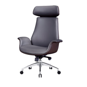 VOFFOV® Leather Executive Office Chair with Headrest Swivel Chair Height Adjustable