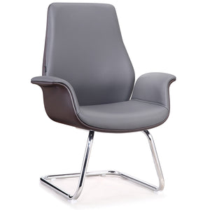 VOFFOV® Low Back Faux Leather Office Guest Chair