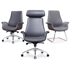 VOFFOV® Low Back Faux Leather Office Guest Chair